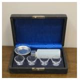 Shot glass set in case