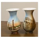 Handmade Pair of Greek vases approx 8 inches tall