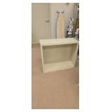 Metal shelf approx 30 inches tall x 34 wide x 13