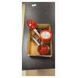 2 motorcycle lights and a spot light