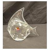 Hand-blown glass fish approx 7 inches tall
