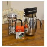 Coffee pitchers filters and Java jig