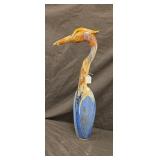 Mangum pottery blue heron bird approx 26 inches