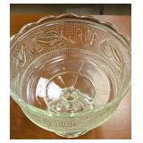 Sandwich glass bowl on pedistal
