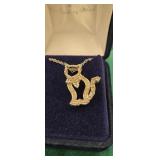 The fanberry mint cat necklace