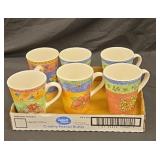 Set of 6 coffee cups Watercolors by Sango