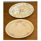 Pair of china serving trays
