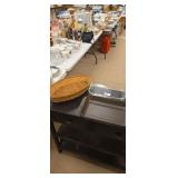 2 baking dishes and a basket
