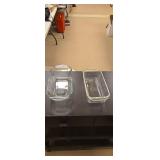 Pair of glass bread pans