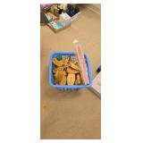 Shoe stretchers in a basket