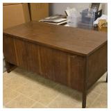 Wood desk Approx 30 inches tall X 60 wide X 30