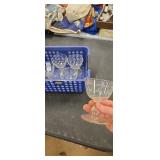 5 etched glass stems