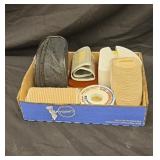 Blood pressure monitor and first aid items