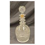 Colorless decanter approx 10 inches tall