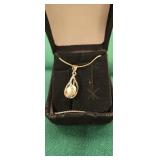 Pretty necklace pearl colored nib
