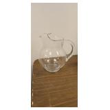 Glass pitcher approx 9 inches tall