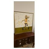 McCaine oil on canvas print of a little girl on a