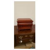 New cherry wood jewelry box approx 10 inches tall