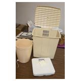 Trash can, hamper and scale