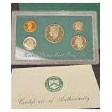 1996 United States mint proof set with COA