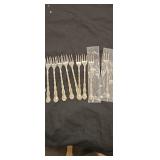 10 small Gorham Sterling silver 3 wronged forks