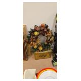 Bronze colored poinsettia wreath