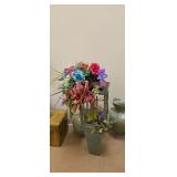 Floral decorated light box approx 22 inches tall