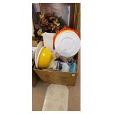 Box of various kitchen supplies