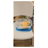 Tote with lid and contents