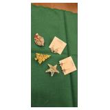 Fall leaf and earrings, star set and tree pen