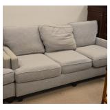 Bassett furniture Light gray fabric couch approx