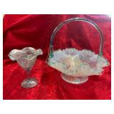Iridescent Glass Basket Set