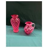 Cranberry Glass Vessels