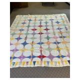 Patchwork Double Wedding Ring Quilt