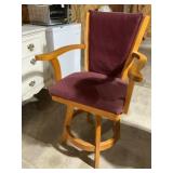 Swivel Wooden Armchair