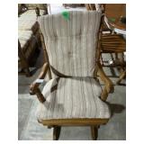 Upholstered Wooden Rocker