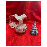 Fenton Glass Pitcher and Tree
