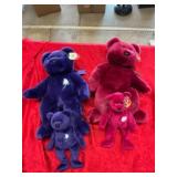 Four Plush Bears