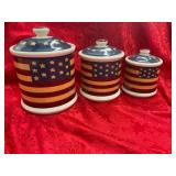Three Ceramic Canisters