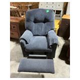 Blue Upholstered Recliner