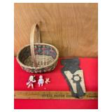 Woven Basket and Dolls