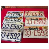 Nebraska License Plates Set