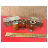 Wooden Boxes and Grinder