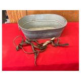 Galvanized Tub with Straps