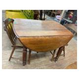 Drop-Leaf OAK Table and Chairs