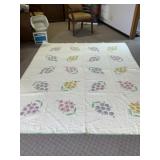 Handmade Floral Quilt