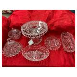 Pressed Glass Serving Set