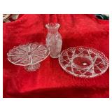 Pressed Glass Serving Set