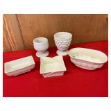 Milk Glass Planter Lot