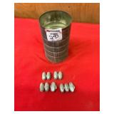 Metal Fishing Weights in Tin